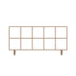 Contemporary Wooden Bookcase Standard Natural Bookshelf with Shelves