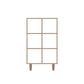 Contemporary Wooden Bookcase Standard Natural Bookshelf with Shelves