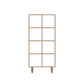 Contemporary Wooden Bookcase Standard Natural Bookshelf with Shelves