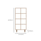 Contemporary Wooden Bookcase Standard Natural Bookshelf with Shelves