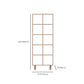 Contemporary Wooden Bookcase Standard Natural Bookshelf with Shelves