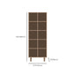 Contemporary Wooden Bookcase Standard Natural Bookshelf with Shelves