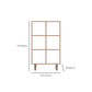 Contemporary Wooden Bookcase Standard Natural Bookshelf with Shelves