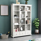 Wooden Closed Back Bookcase Standard Contemporary Bookshelf with Shelves