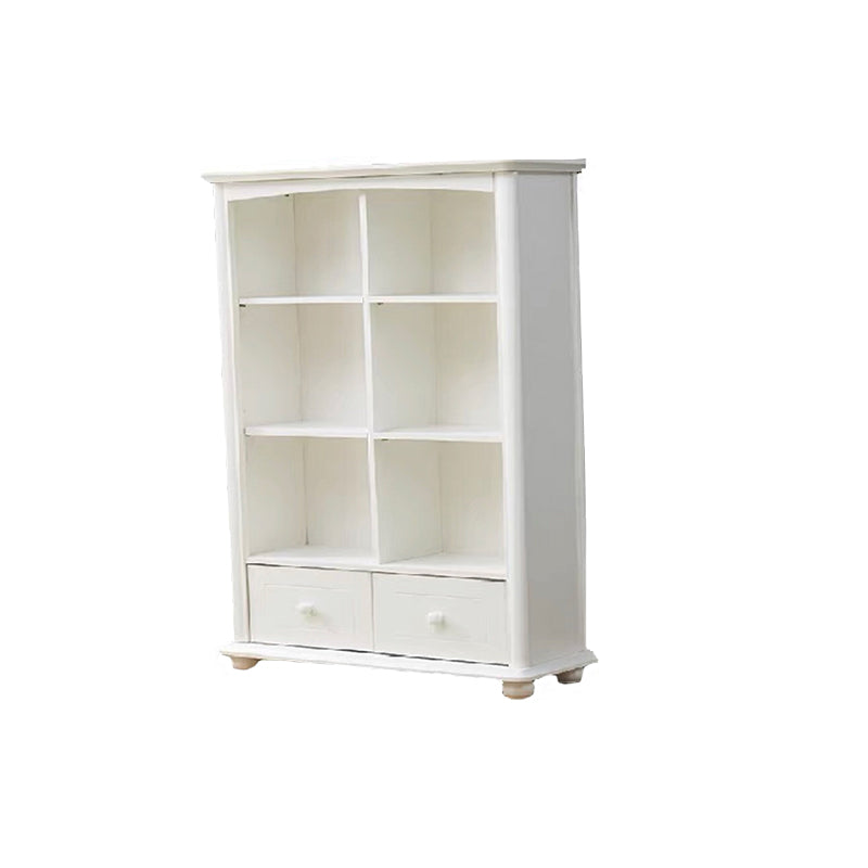 Wooden Closed Back Bookcase Standard Contemporary Bookshelf with Shelves