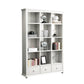 Wooden Closed Back Bookcase Standard Contemporary Bookshelf with Shelves