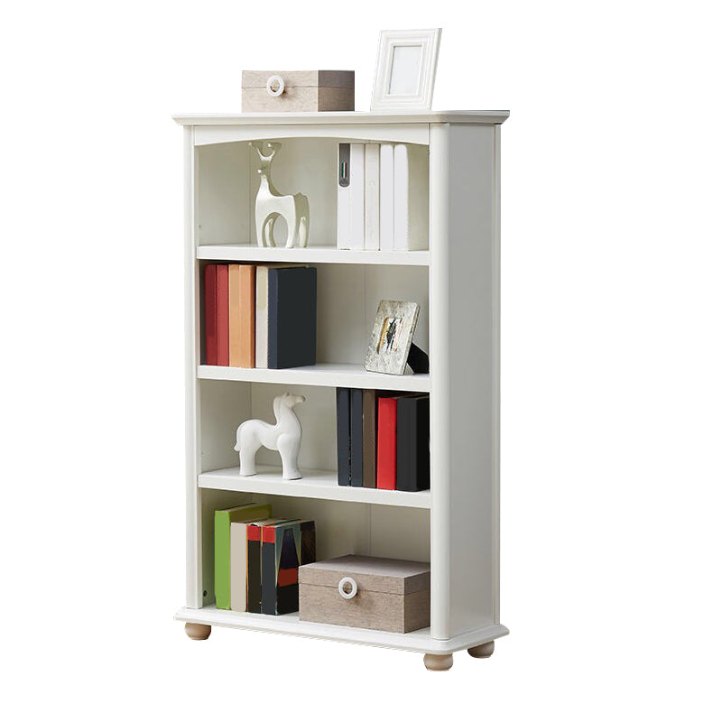 Wooden Closed Back Bookcase Standard Contemporary Bookshelf with Shelves