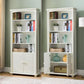 Wooden Closed Back Bookcase Standard Contemporary Bookshelf with Shelves