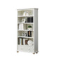 Wooden Closed Back Bookcase Standard Contemporary Bookshelf with Shelves