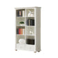Wooden Closed Back Bookcase Standard Contemporary Bookshelf with Shelves