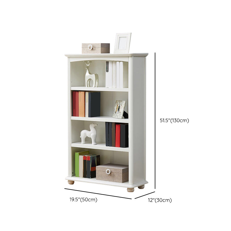 Wooden Closed Back Bookcase Standard Contemporary Bookshelf with Shelves
