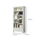 Wooden Closed Back Bookcase Standard Contemporary Bookshelf with Shelves