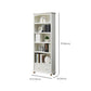 Wooden Closed Back Bookcase Standard Contemporary Bookshelf with Shelves