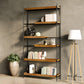 Contemporary Wooden Bookshelf Open Back Etagere Bookcase with Shelves 31.5"L x 11.8"W x 78.7"H Clearhalo 'Bookcases' 'furn' 'furn_bookcases' 'Furniture' 'Office Furniture' 6584791