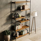 Contemporary Wooden Bookshelf Open Back Etagere Bookcase with Shelves 39"L x 12"W x 79"H Clearhalo 'Bookcases' 'furn' 'furn_bookcases' 'Furniture' 'Office Furniture' 6584793