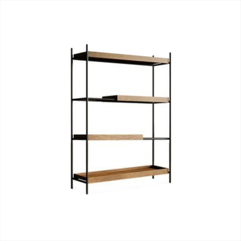 Contemporary Wooden Bookshelf Open Back Etagere Bookcase with Shelves 59.1"L x 11.8"W x 51.2"H Clearhalo 'Bookcases' 'furn' 'furn_bookcases' 'Furniture' 'Office Furniture' 6584794