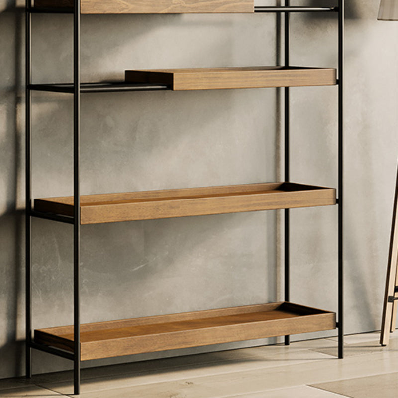 Contemporary Wooden Bookshelf Open Back Etagere Bookcase with Shelves Clearhalo 'Bookcases' 'furn' 'furn_bookcases' 'Furniture' 'Office Furniture' 6584796
