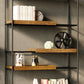Contemporary Wooden Bookshelf Open Back Etagere Bookcase with Shelves Clearhalo 'Bookcases' 'furn' 'furn_bookcases' 'Furniture' 'Office Furniture' 6584797
