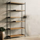 Contemporary Wooden Bookshelf Open Back Etagere Bookcase with Shelves Clearhalo 'Bookcases' 'furn' 'furn_bookcases' 'Furniture' 'Office Furniture' 6584798