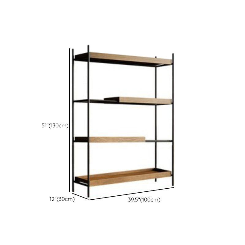 Contemporary Wooden Bookshelf Open Back Etagere Bookcase with Shelves Clearhalo 'Bookcases' 'furn' 'furn_bookcases' 'Furniture' 'Office Furniture' 6584806