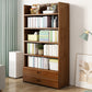 Contemporary Bamboo Bookcase Standard Closed Back Bookshelf with Shelves Clearhalo 'Bookcases' 'furn' 'furn_bookcases' 'Furniture' 'Office Furniture' 6584823