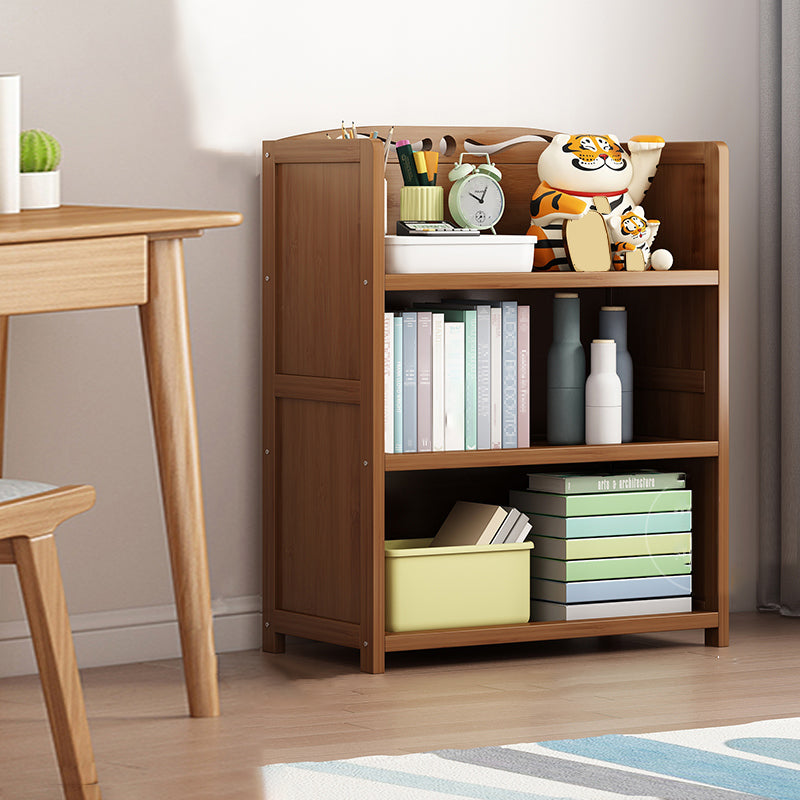 Contemporary Bamboo Bookcase Standard Closed Back Bookshelf with Shelves 19.7"L x 9.8"W x 31.5"H Drawer Not Included Clearhalo 'Bookcases' 'furn' 'furn_bookcases' 'Furniture' 'Office Furniture' 6584825