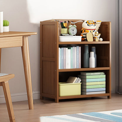 Contemporary Bamboo Bookcase Standard Closed Back Bookshelf with Shelves 19.7"L x 9.8"W x 31.5"H Drawer Not Included Clearhalo 'Bookcases' 'furn' 'furn_bookcases' 'Furniture' 'Office Furniture' 6584825