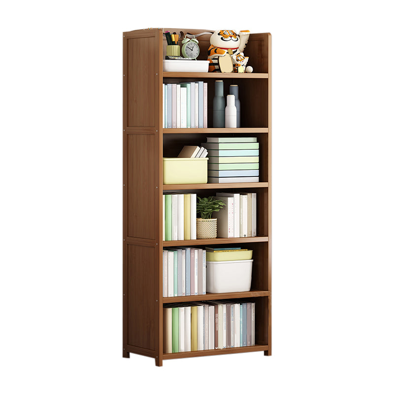 Contemporary Bamboo Bookcase Standard Closed Back Bookshelf with Shelves Clearhalo 'Bookcases' 'furn' 'furn_bookcases' 'Furniture' 'Office Furniture' 6584832