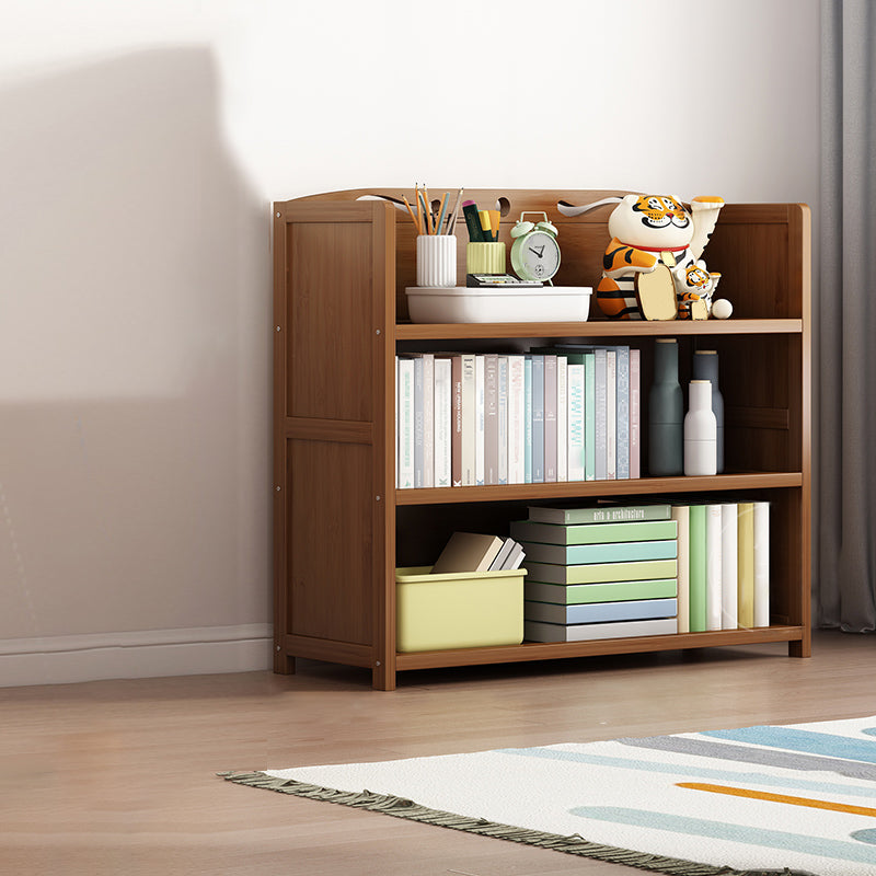 Contemporary Bamboo Bookcase Standard Closed Back Bookshelf with Shelves 35"L x 10"W x 31"H Drawer Not Included Clearhalo 'Bookcases' 'furn' 'furn_bookcases' 'Furniture' 'Office Furniture' 6584833