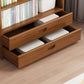 Contemporary Bamboo Bookcase Standard Closed Back Bookshelf with Shelves Clearhalo 'Bookcases' 'furn' 'furn_bookcases' 'Furniture' 'Office Furniture' 6584834