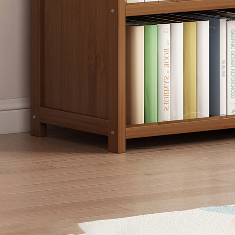 Contemporary Bamboo Bookcase Standard Closed Back Bookshelf with Shelves Clearhalo 'Bookcases' 'furn' 'furn_bookcases' 'Furniture' 'Office Furniture' 6584838
