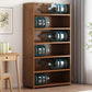 Contemporary Bamboo Bookcase Standard Closed Back Bookshelf with Shelves Clearhalo 'Bookcases' 'furn' 'furn_bookcases' 'Furniture' 'Office Furniture' 6584841