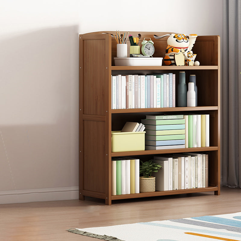 Contemporary Bamboo Bookcase Standard Closed Back Bookshelf with Shelves 35"L x 10"W x 43"H Drawer Not Included Clearhalo 'Bookcases' 'furn' 'furn_bookcases' 'Furniture' 'Office Furniture' 6584842