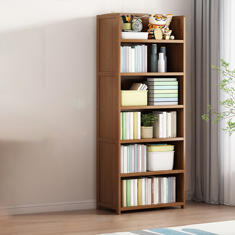 Contemporary Bamboo Bookcase Standard Closed Back Bookshelf with Shelves Drawer Not Included Clearhalo 'Bookcases' 'furn' 'furn_bookcases' 'Furniture' 'Office Furniture' 6584847