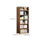 Contemporary Bamboo Bookcase Standard Closed Back Bookshelf with Shelves Clearhalo 'Bookcases' 'furn' 'furn_bookcases' 'Furniture' 'Office Furniture' 6584848
