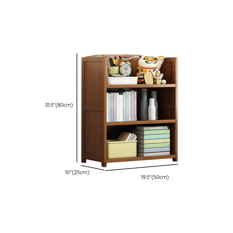 Contemporary Bamboo Bookcase Standard Closed Back Bookshelf with Shelves Clearhalo 'Bookcases' 'furn' 'furn_bookcases' 'Furniture' 'Office Furniture' 6584870
