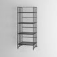 Glam Antique Finish Shelf Bookcase Metal Frame Bookshelf with Rectangular Shelves
