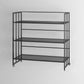 Glam Antique Finish Shelf Bookcase Metal Frame Bookshelf with Rectangular Shelves