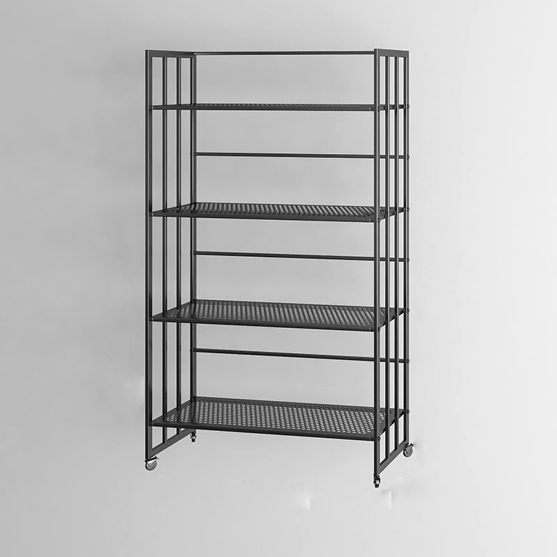 Glam Antique Finish Shelf Bookcase Metal Frame Bookshelf with Rectangular Shelves