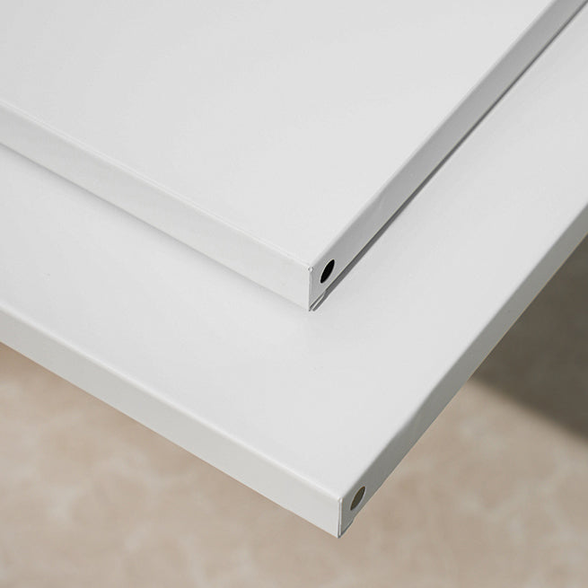 Metal Standard Bookshelf Modern Rectangle Bookcase with Casters