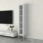 Scandinavian Metal Bookshelf Closed Back Standard Bookcase with Cabinets