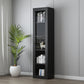 Scandinavian Metal Bookshelf Closed Back Standard Bookcase with Cabinets