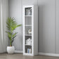 Scandinavian Metal Bookshelf Closed Back Standard Bookcase with Cabinets