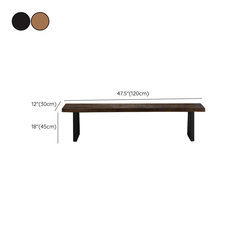 11.7-inch Width Solid Color Seating Bench Mid-Century Modern Rectangle Bench Clearhalo 'Benches' 'Chairs & Seating' 'furn' 'furn_benches' 'Furniture' 'Living Room Furniture' 6585072