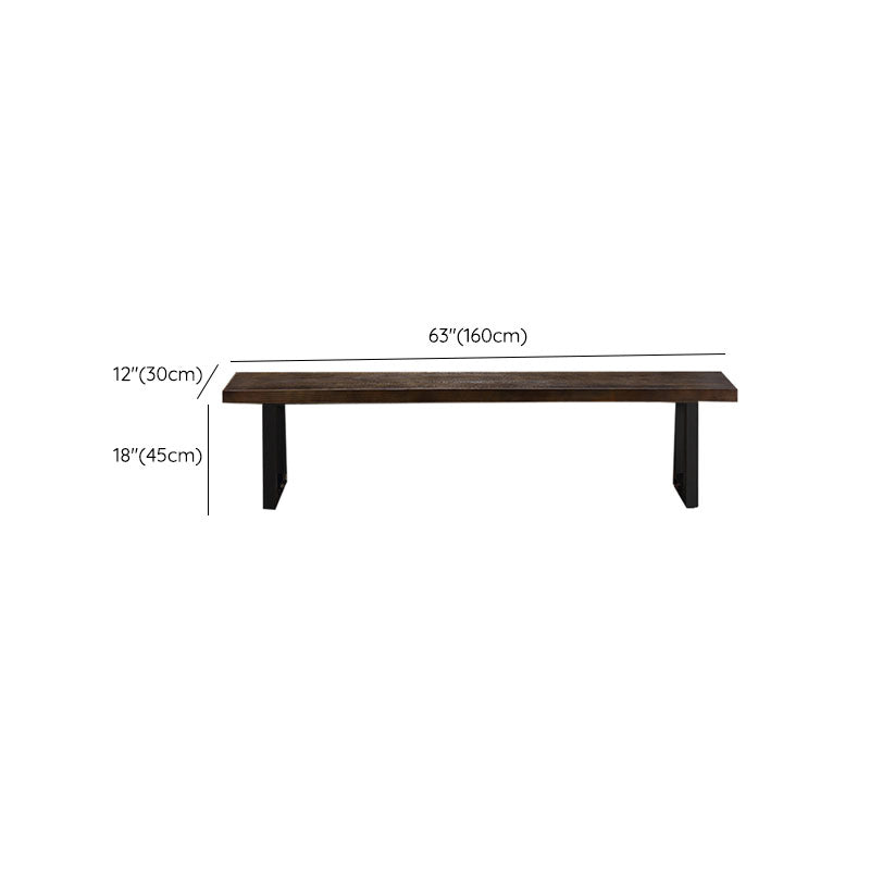 11.7-inch Width Solid Color Seating Bench Mid-Century Modern Rectangle Bench Clearhalo 'Benches' 'Chairs & Seating' 'furn' 'furn_benches' 'Furniture' 'Living Room Furniture' 6585076