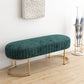 12.48-inch Width Modern Seating Bench Cushioned Metal Entryway Bench Blackish Green Clearhalo 'Benches' 'Chairs & Seating' 'furn' 'furn_benches' 'Furniture' 'Living Room Furniture' 6585083