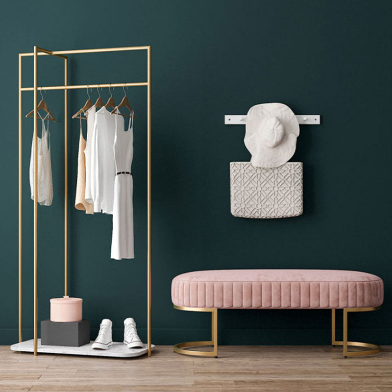 12.48-inch Width Modern Seating Bench Cushioned Metal Entryway Bench Clearhalo 'Benches' 'Chairs & Seating' 'furn' 'furn_benches' 'Furniture' 'Living Room Furniture' 6585085