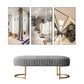 12.48-inch Width Modern Seating Bench Cushioned Metal Entryway Bench Clearhalo 'Benches' 'Chairs & Seating' 'furn' 'furn_benches' 'Furniture' 'Living Room Furniture' 6585092