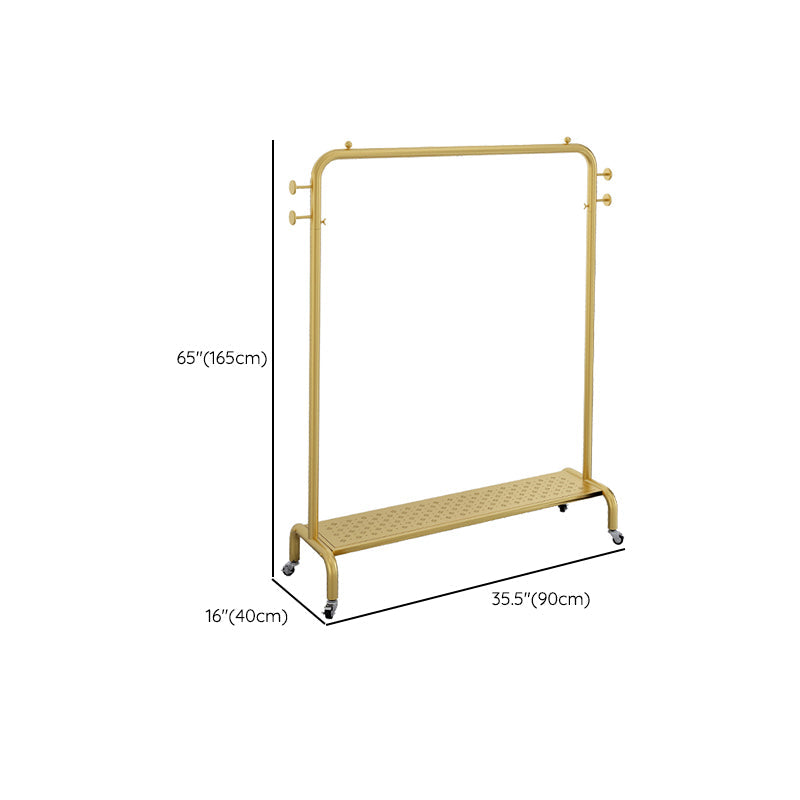Estante de la rejilla de la capa de glamour estante inferior y 4 ganchos estante de abrigo