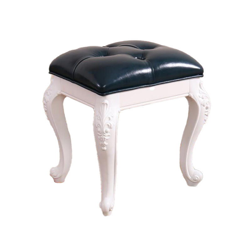 Mid-Century Modern Ottoman Faux Leather Upholstered Tufted Rectangle Ottoman Clearhalo 'furn' 'furn_ottomans_poufs' 'Furniture' 'Living Room Furniture' 'Ottomans & Poufs' 'ottomans_poufs' 6586295